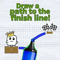 Draw a path to the finish line